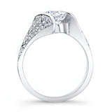 Pave Round Moissanite Ring