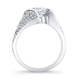 Pave Round Diamond Ring