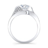 Pave Round Moissanite Ring Set