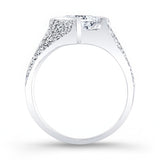 Pave Princess Cut Diamond Ring