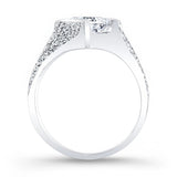 Pave Princess Cut Lab Grown Diamond Ring