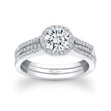 Half Carat Interlock Halo Bridal Set