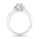 Half Carat Moissanite Interlock Halo Bridal Set