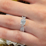 Pave Set Moissanite Ring