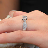 Pave Set Moissanite Ring