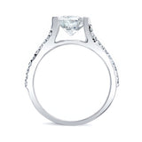 Pave Set Moissanite Ring