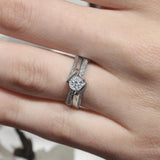 Channel Set Moissanite Interlocking Bridal Set