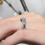 Channel Set Moissanite Interlocking Bridal Set