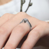 Channel Set Moissanite Interlocking Bridal Set