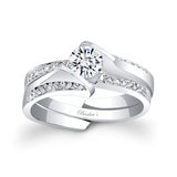 Channel Set Moissanite Interlocking Bridal Set