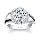 2 Carat Lab Grown Diamond Ring With Black Diamond Accents