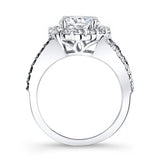 2 Carat Lab Grown Diamond Ring With Black Diamond Accents