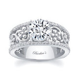 Vintage Floral 2 Carat Engagement Ring
