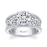 Vintage Floral 3 Carat Moissanite Engagement Ring