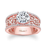 Vintage Floral 2 Carat Engagement Ring