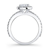 3 Piece Black Diamond Accent Halo Wedding Ring Set