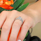 Unique Moissanite Engagement Ring