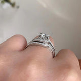 Unique Black Diamond Accent Bridal Set