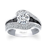 Unique Black Diamond Accent Bridal Set