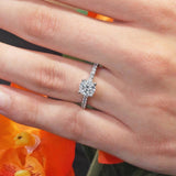 4 Prong Moissanite Engagement Ring