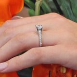 4 Prong Moissanite Engagement Ring