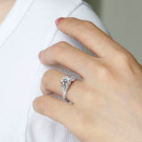1 Carat Round Moissanite Ring