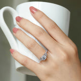 1 Carat Round Moissanite Ring