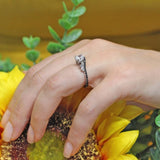 1 Carat Round Black Diamond Accent Ring