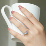 1 Carat Round Moissanite Ring