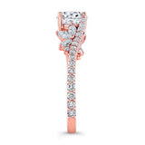 1 Carat Round Moissanite Ring