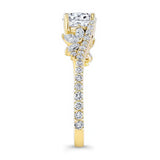 1 Carat Round Moissanite Ring