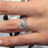1 Carat Round Diamond Bridal Set