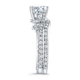 1 Carat Round Diamond Bridal Set