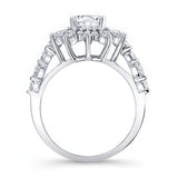 Lotus Flower Moissanite Engagement Ring