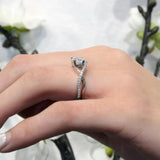 Split Shank Diamond Pave Ring