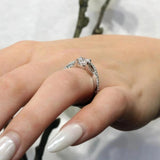 Split Shank Diamond Pave Ring