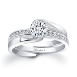 Half Carat Moissanite Interlock Bridal Set