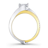 Half Carat Moissanite Interlock Bridal Set