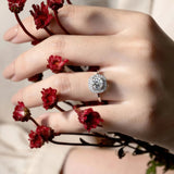 Double Halo Engagement Ring