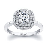 Double Halo Moissanite Engagement Ring
