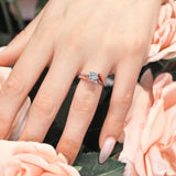Channel Set Princess Cut Moissanite Ring