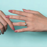 Channel Set Princess Cut Moissanite Ring