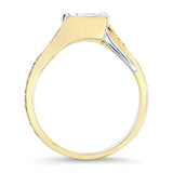 Channel Set Princess Cut Moissanite Ring