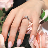 Channel Set Princess Cut Moissanite Ring