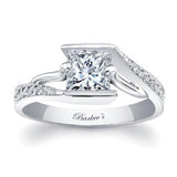 Channel Set Princess Cut Moissanite Ring