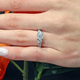 Moissanite 3 Stone Ring