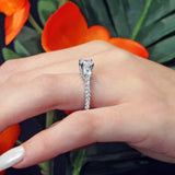 Moissanite 3 Stone Ring