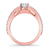 Unique Half Carat Moissanite Bridal Set