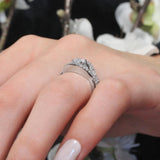 Unique Half Carat Moissanite Bridal Set
