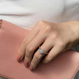 Marquise Halo Moissanite Ring